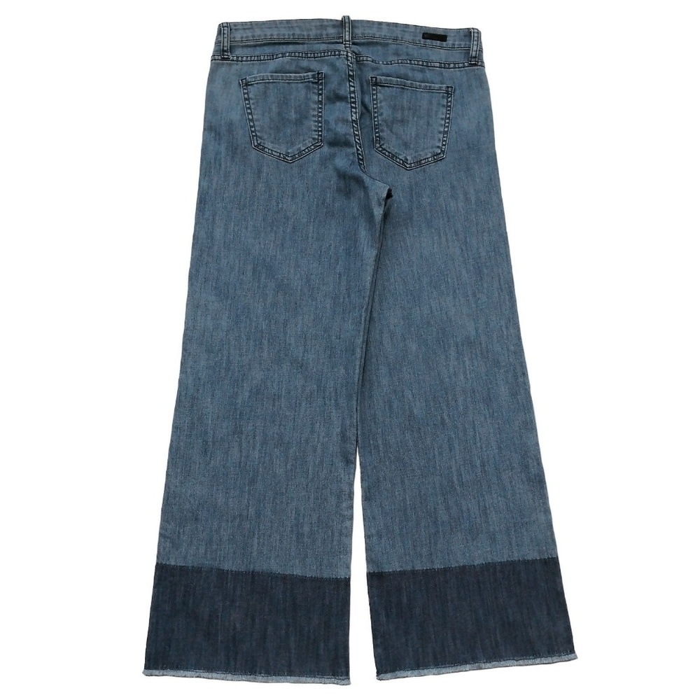 New KUT from the Kloth Raw Hem Gaucho Jeans Blue 8 - Picture 4 of 8